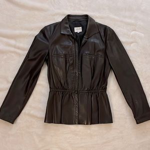 Armani Collezioni brown leather jacket size 4
